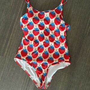 Hanna Andersson Adult Super Strawberry Print Swimsuit
